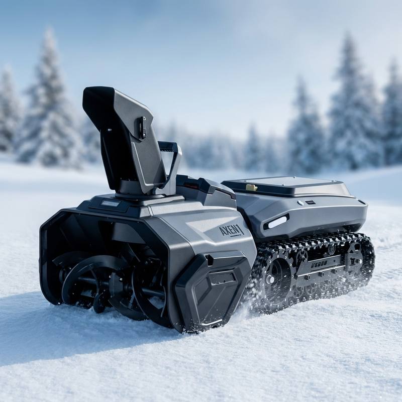 AXEN1 robotic snow blower in snow